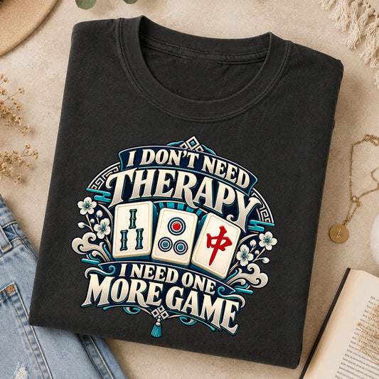 I Don't Need Therapy Chinoiserie Mahjong Comfort Colors T-Shirt — Mahjong Gift