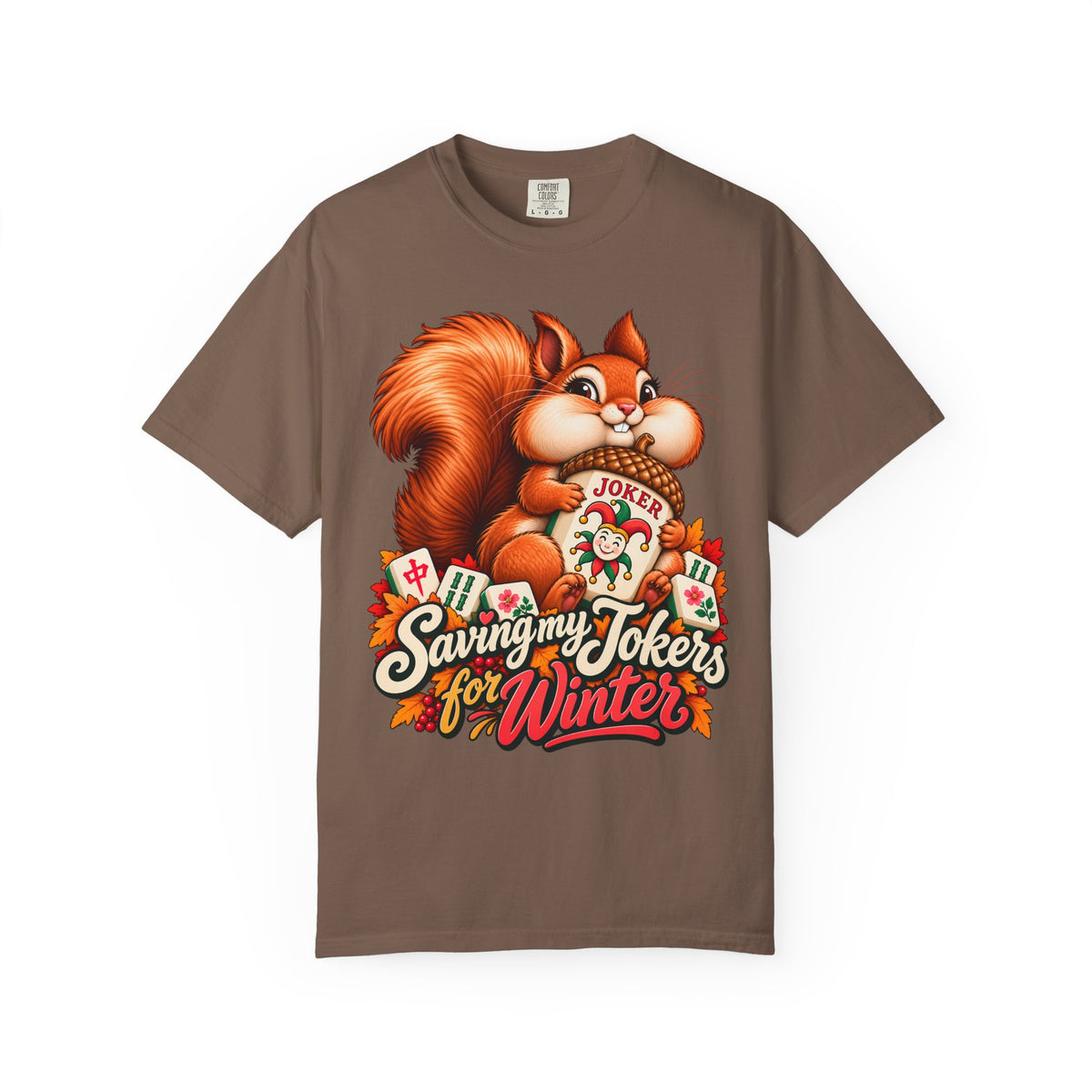 Saving My Jokers for Winter Squirrel Mahjong Comfort Colors T-Shirt — Mahjong Gift