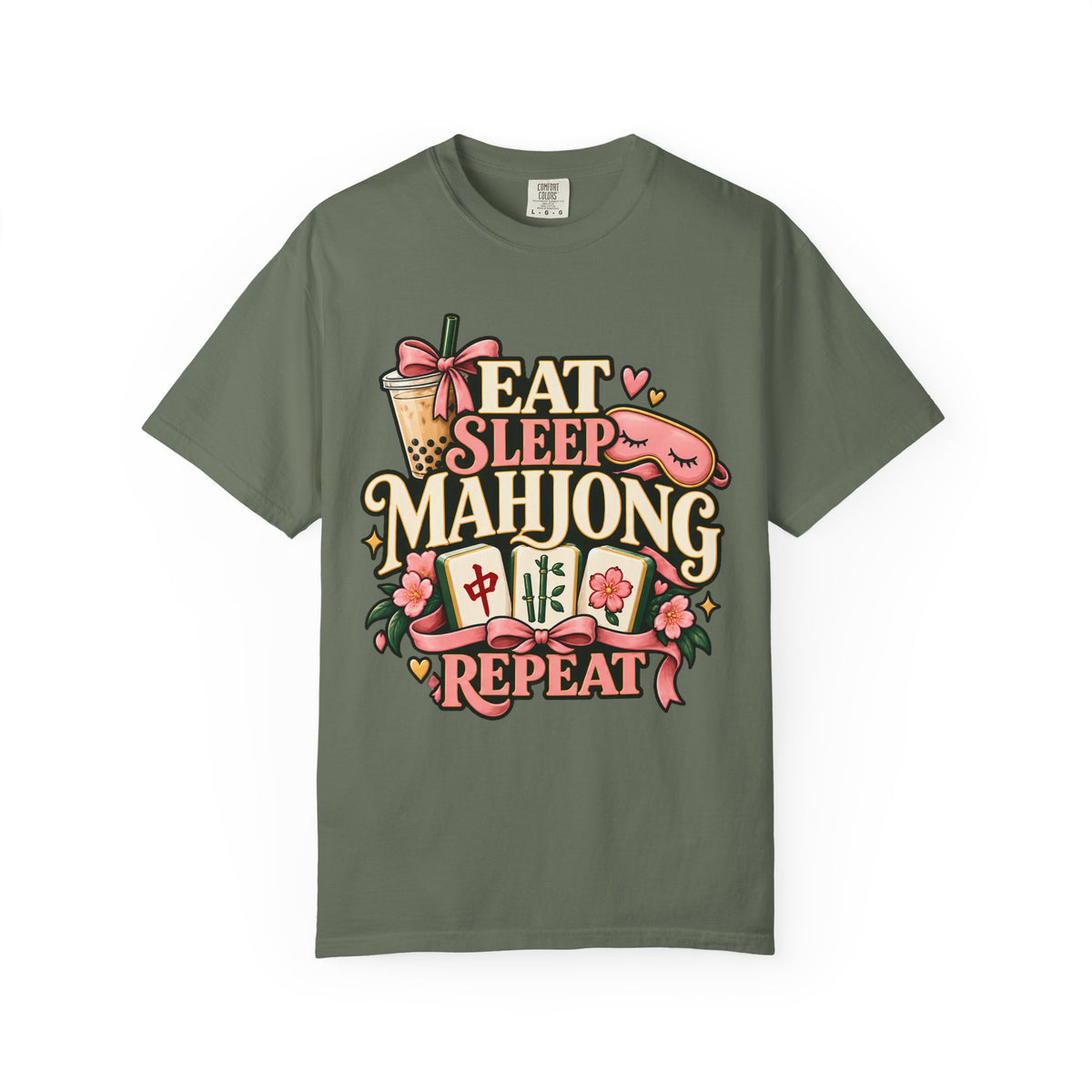 Eat Sleep Mahjong Repeat T-Shirt — Funny Mahjong Gift for Her