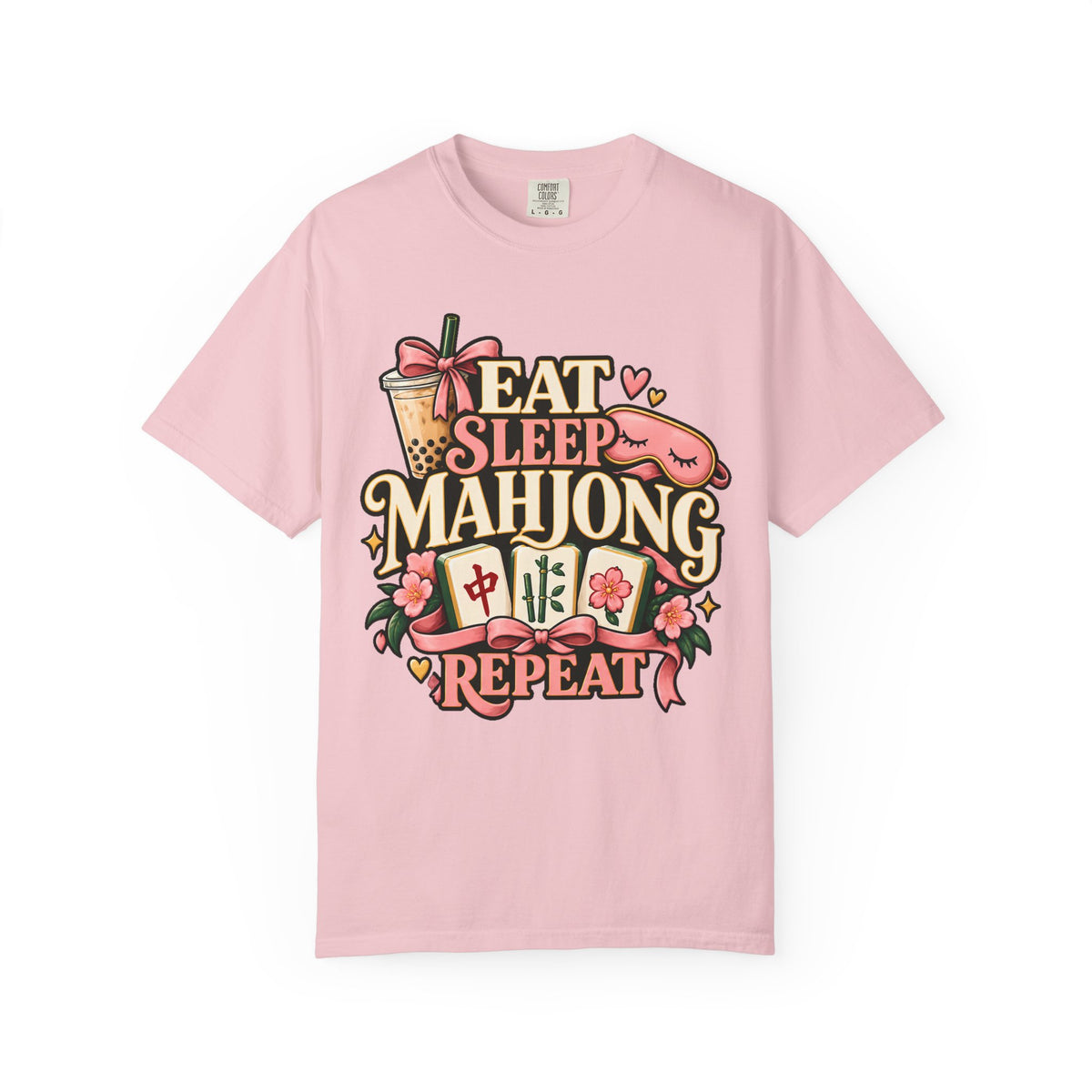Eat Sleep Mahjong Repeat T-Shirt — Funny Mahjong Gift for Her