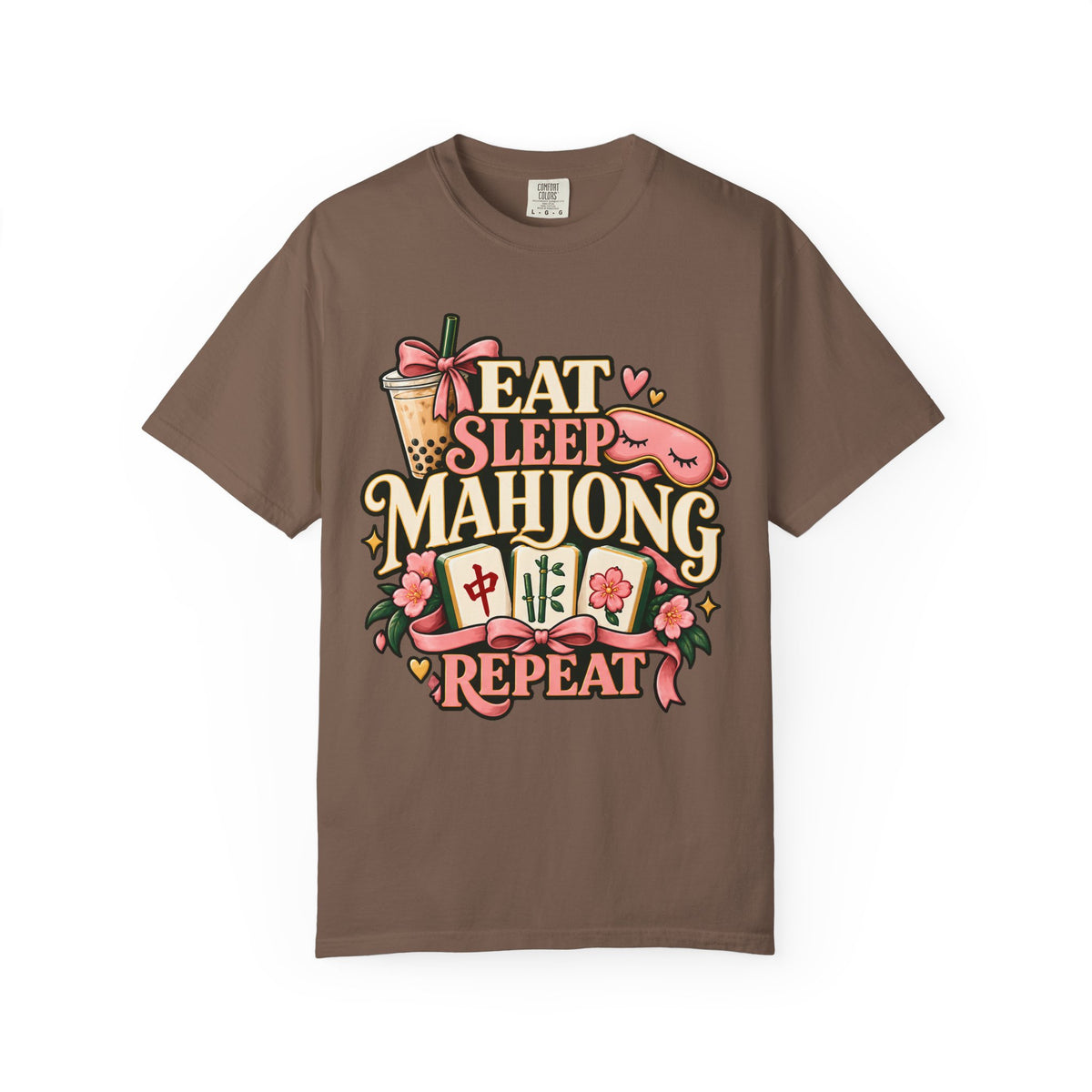 Eat Sleep Mahjong Repeat T-Shirt — Funny Mahjong Gift for Her