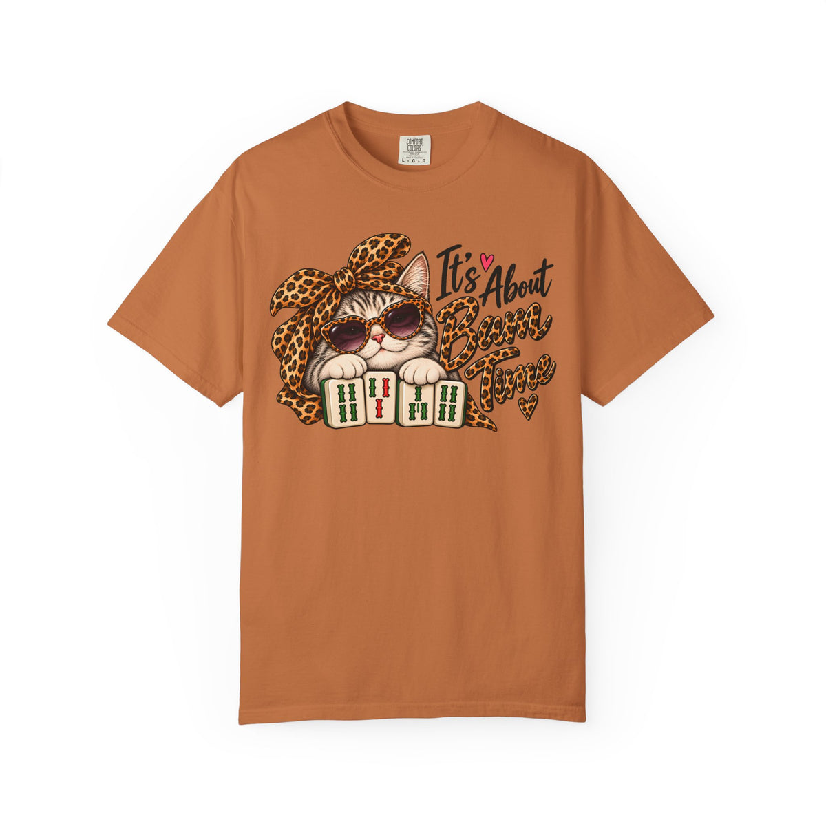 It's About Bam Time Mahjong Cat Comfort Colors T-Shirt — Funny Mahjong Gift