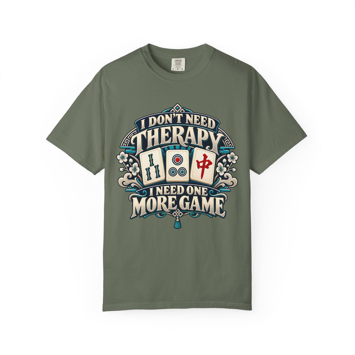 I Don't Need Therapy Chinoiserie Mahjong Comfort Colors T-Shirt — Mahjong Gift