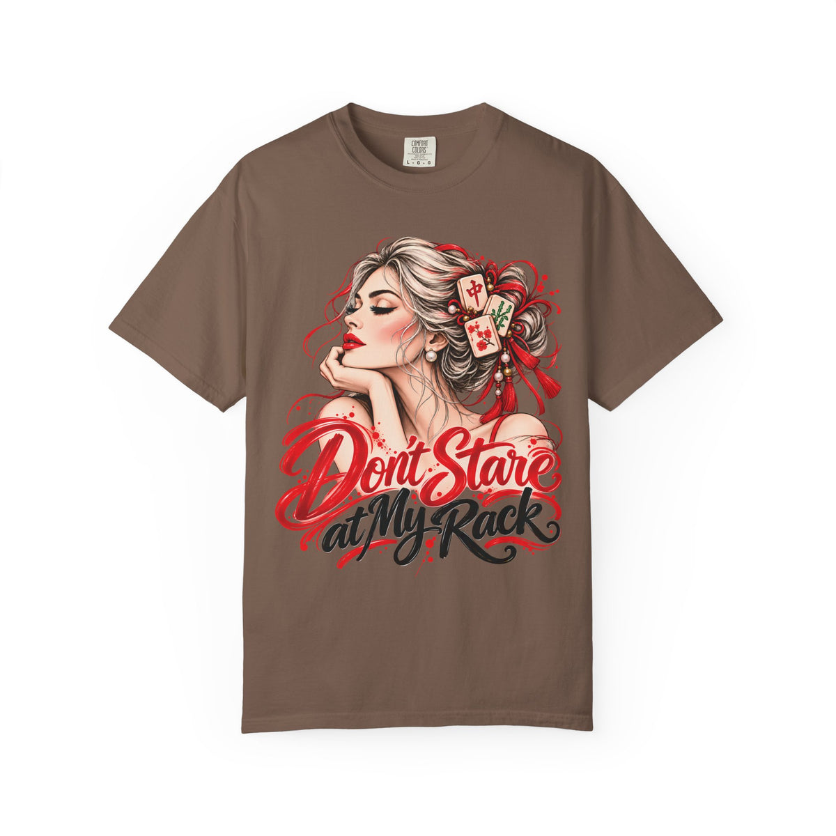 Don't Stare at My Rack Mahjong Comfort Colors T-Shirt — Funny Mahjong Gift