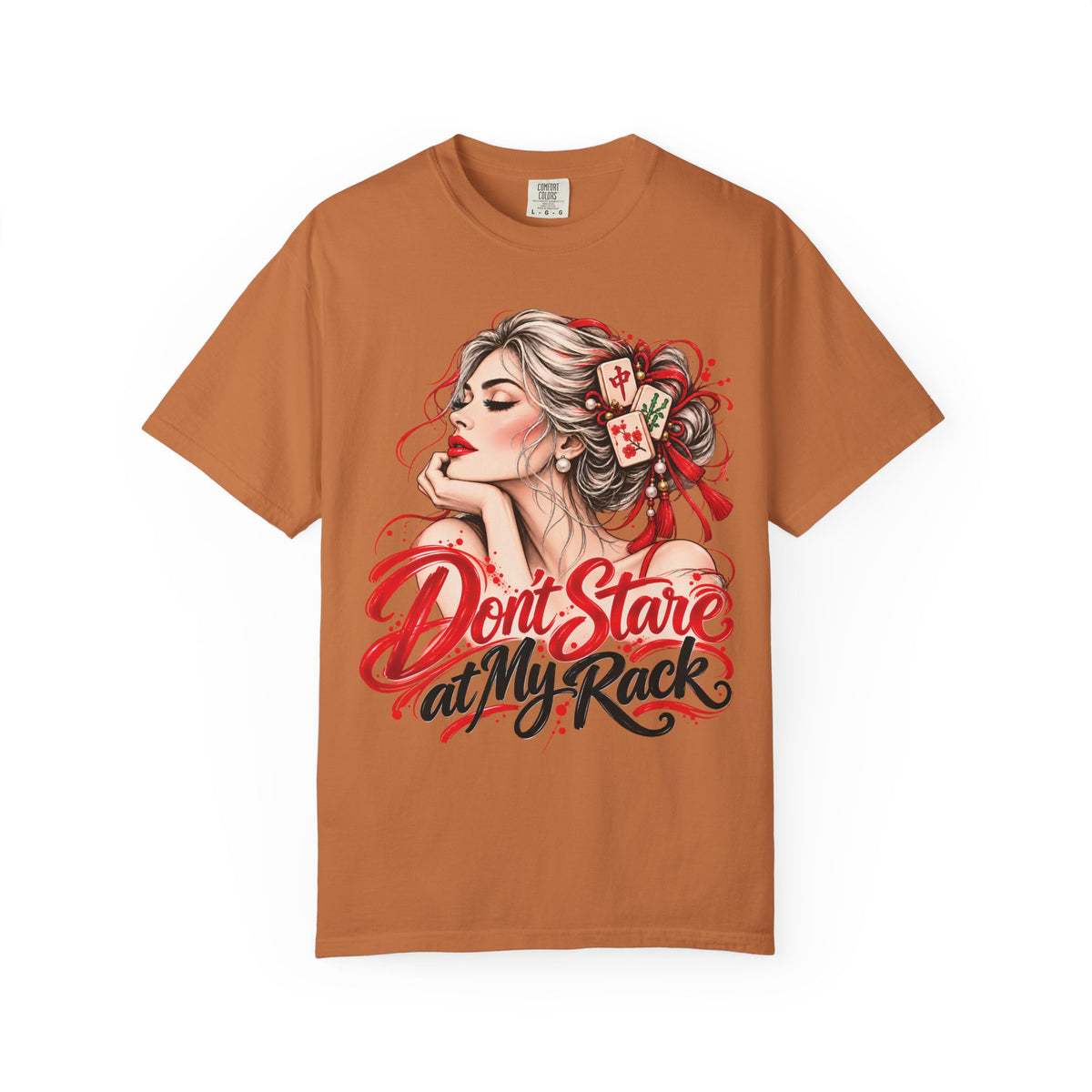 Don't Stare at My Rack Mahjong Comfort Colors T-Shirt — Funny Mahjong Gift