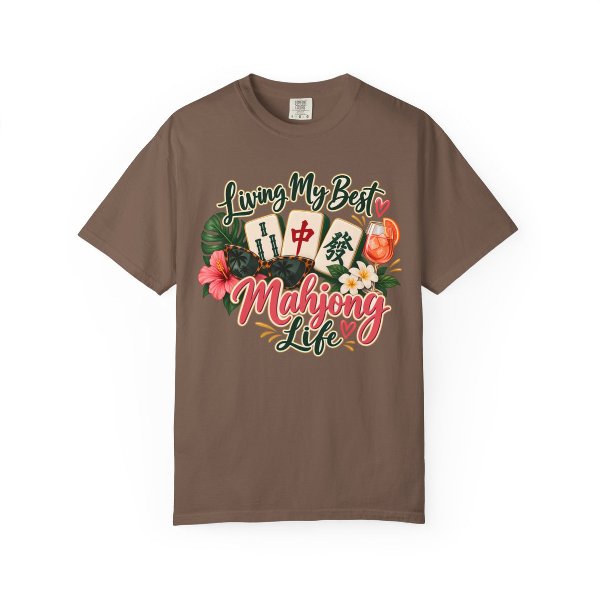 Living My Best Mahjong Life Comfort Colors T-Shirt — Funny Mahjong Gift