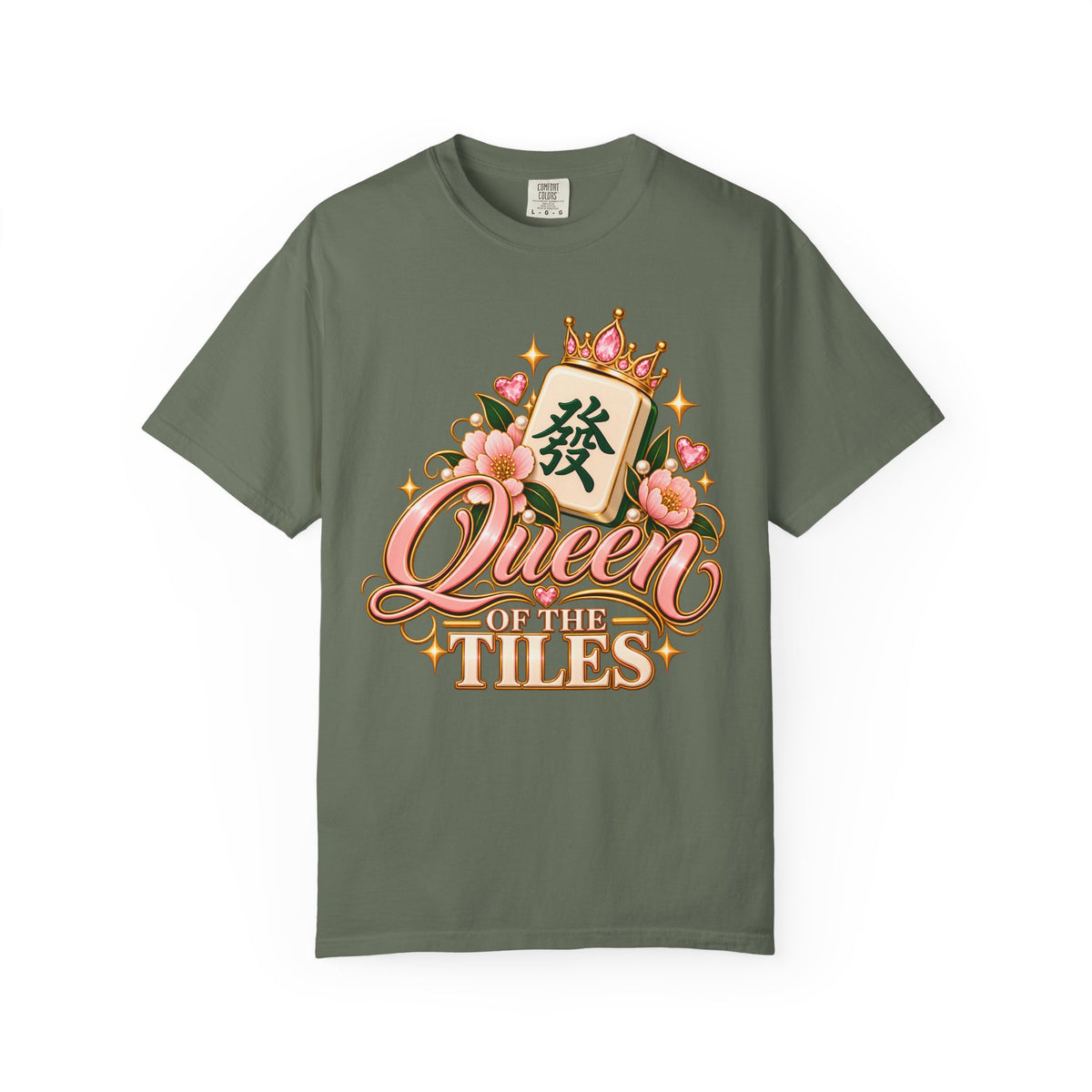 Queen of the Tiles Mahjong Comfort Colors T-Shirt — Mahjong Queen Gift