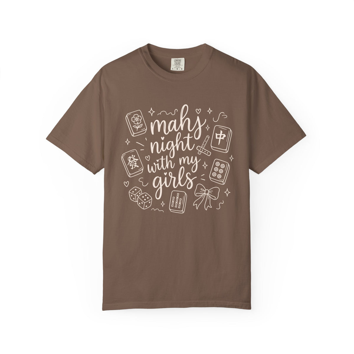 Mahj Night With My Girls Comfort Colors T-Shirt — Mahjong Gift for Her