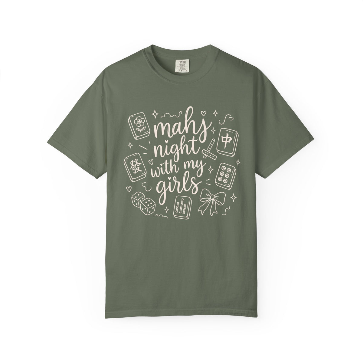 Mahj Night With My Girls Comfort Colors T-Shirt — Mahjong Gift for Her