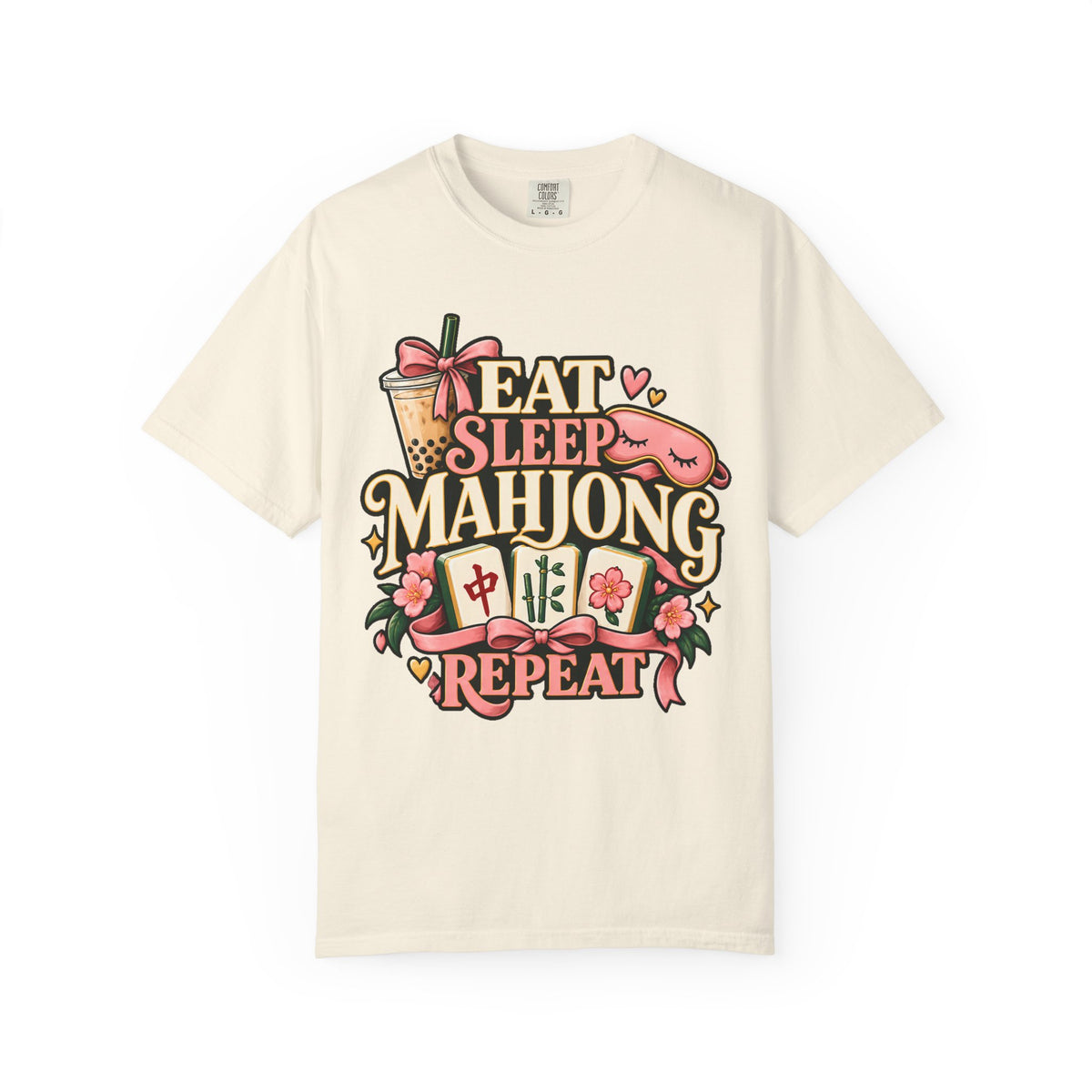 Eat Sleep Mahjong Repeat T-Shirt — Funny Mahjong Gift for Her