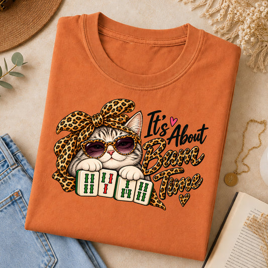 It's About Bam Time Mahjong Cat Comfort Colors T-Shirt — Funny Mahjong Gift