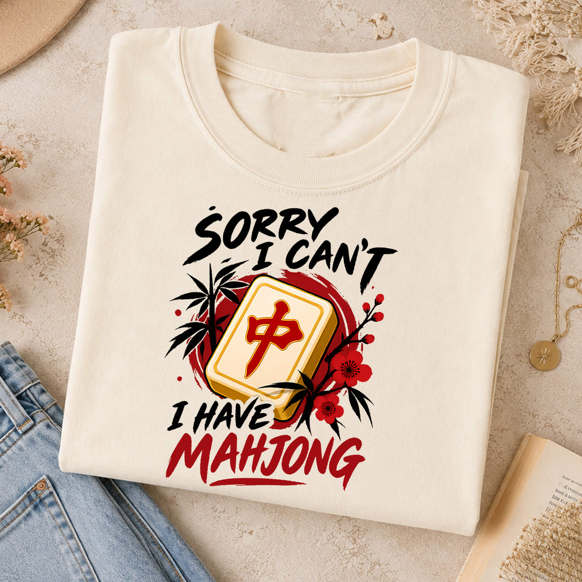 Sorry I Can't I Have Mahjong Comfort Colors T-Shirt — Funny Mahjong Gift