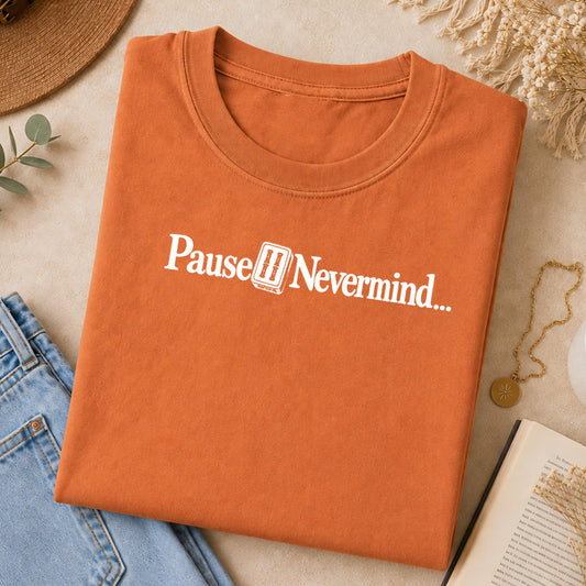 Pause Nevermind Mahjong Comfort Colors T-Shirt — Funny Mahjong Gift
