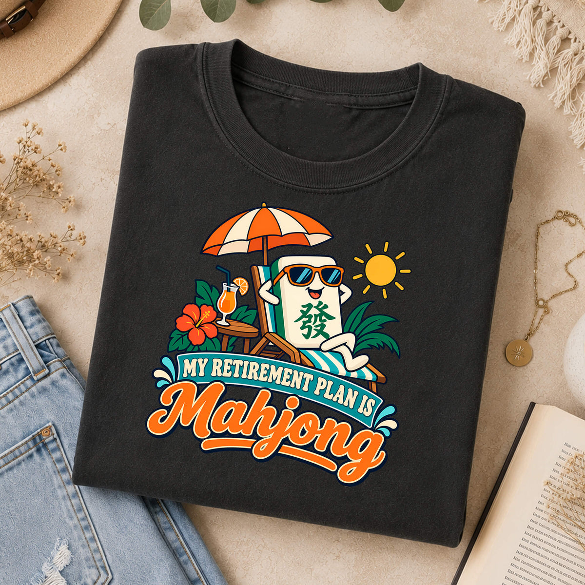 My Retirement Plan Is Mahjong Comfort Colors T-Shirt — Funny Retirement Gift