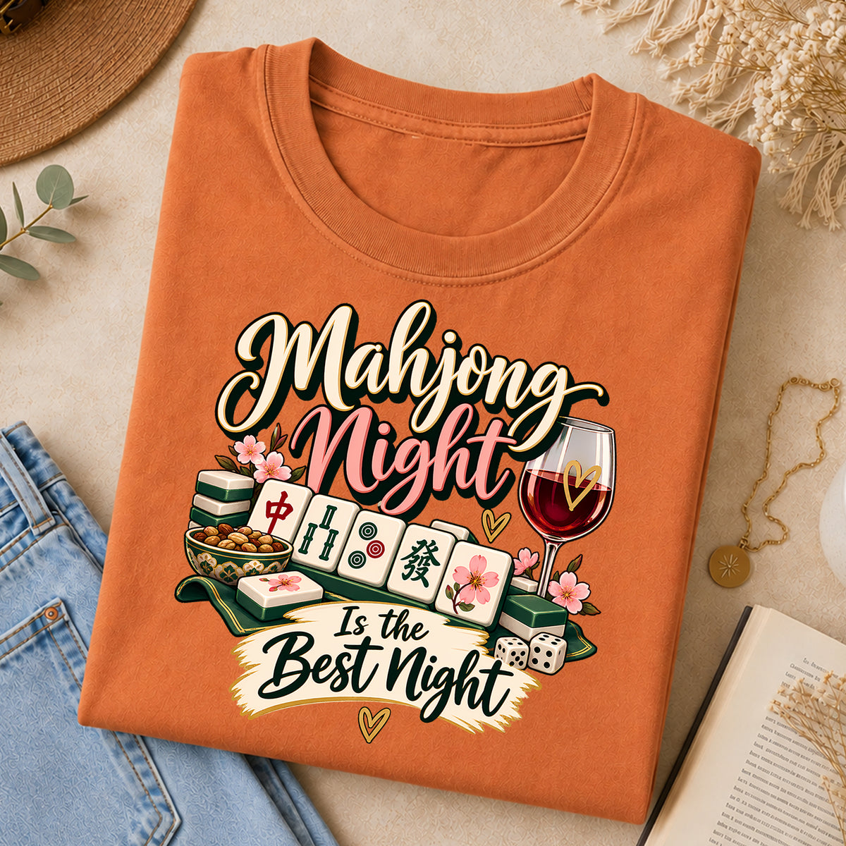 Mahjong Night Is the Best Night Comfort Colors T-Shirt — Mahjong Gift