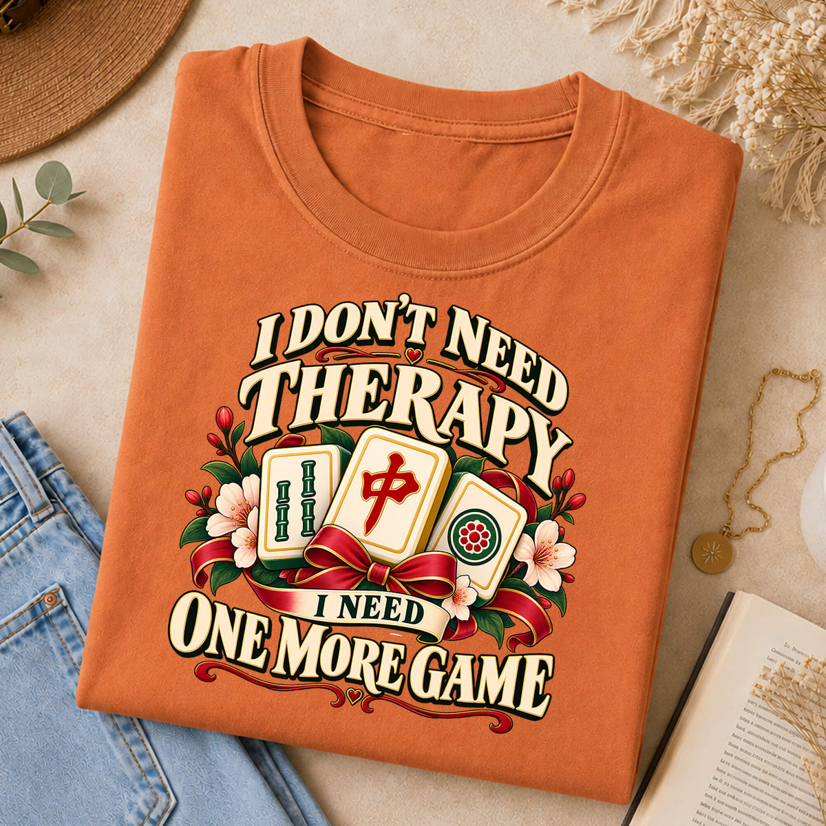 I Don't Need Therapy Mahjong Comfort Colors T-Shirt — Funny Mahjong Gift