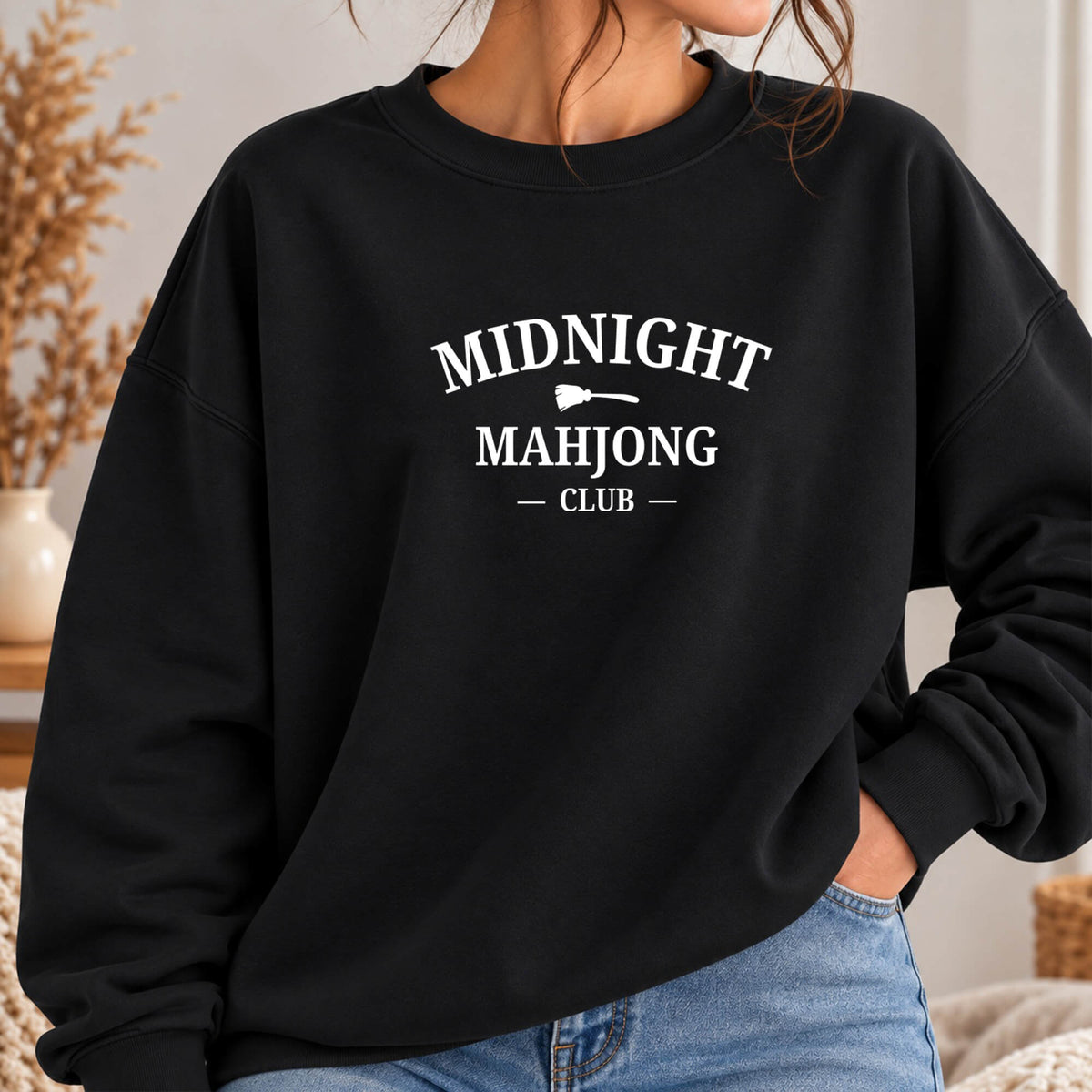 Midnight Mahjong Club Gildan Sweatshirt — Witchy Mahjong Club Gift
