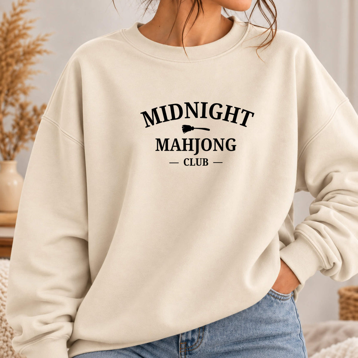 Midnight Mahjong Club Gildan Sweatshirt — Witchy Mahjong Club Gift