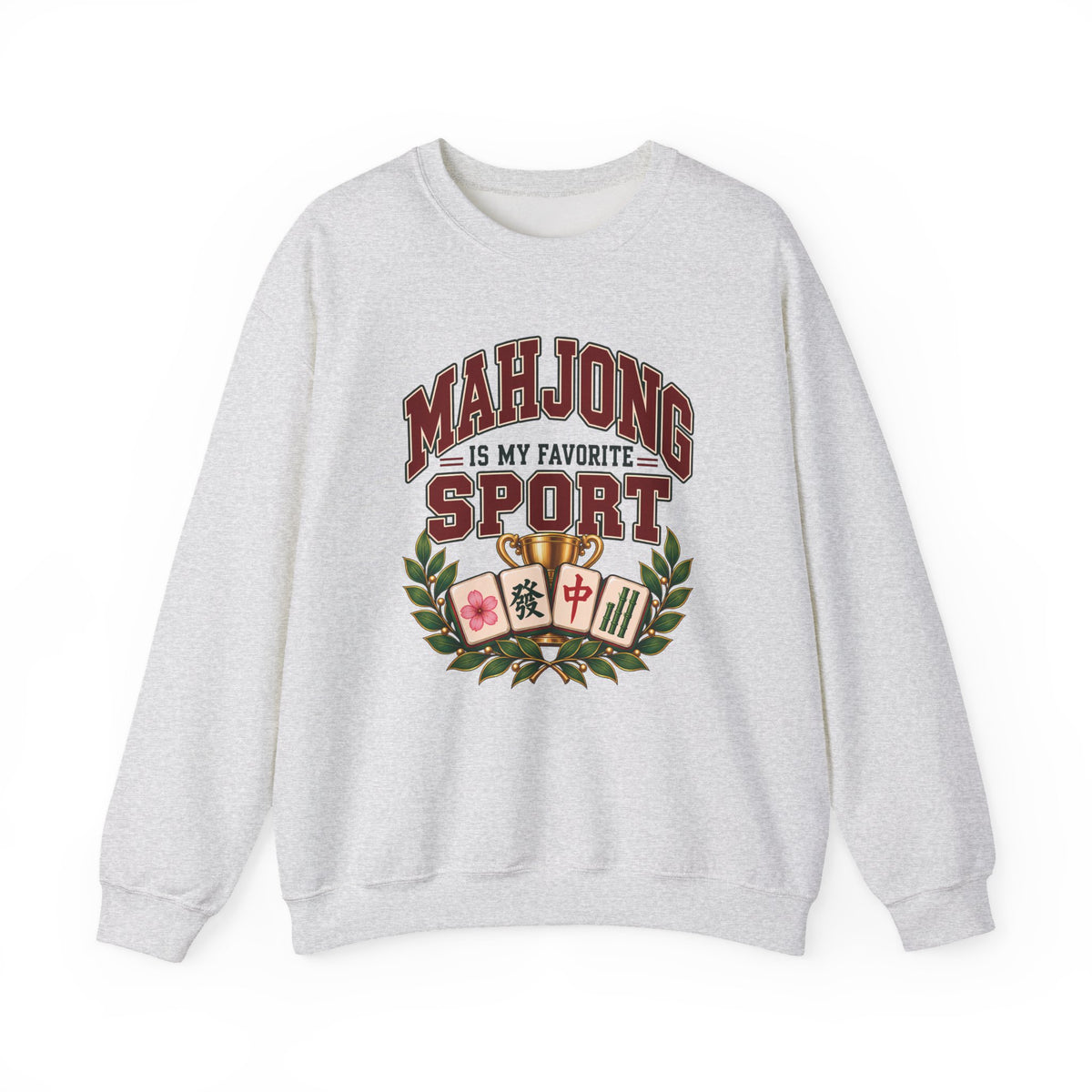 Mahjong Is My Favorite Sport Varsity Gildan Sweatshirt — Funny Mahjong Gift