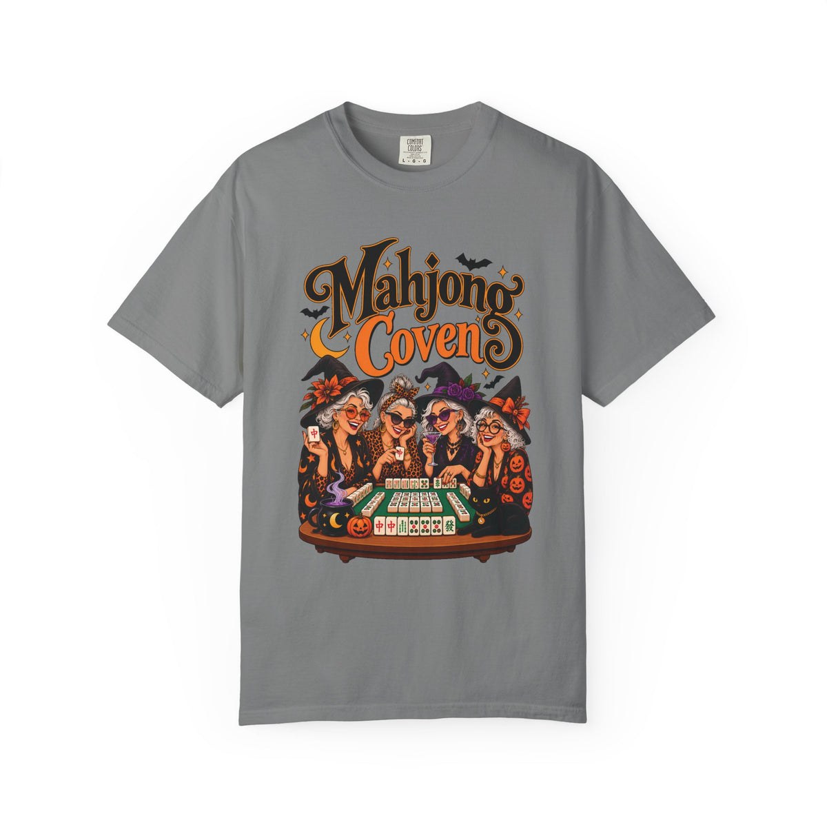 Mahjong Coven Halloween Witch Comfort Colors T-Shirt — Funny Mahjong Gift