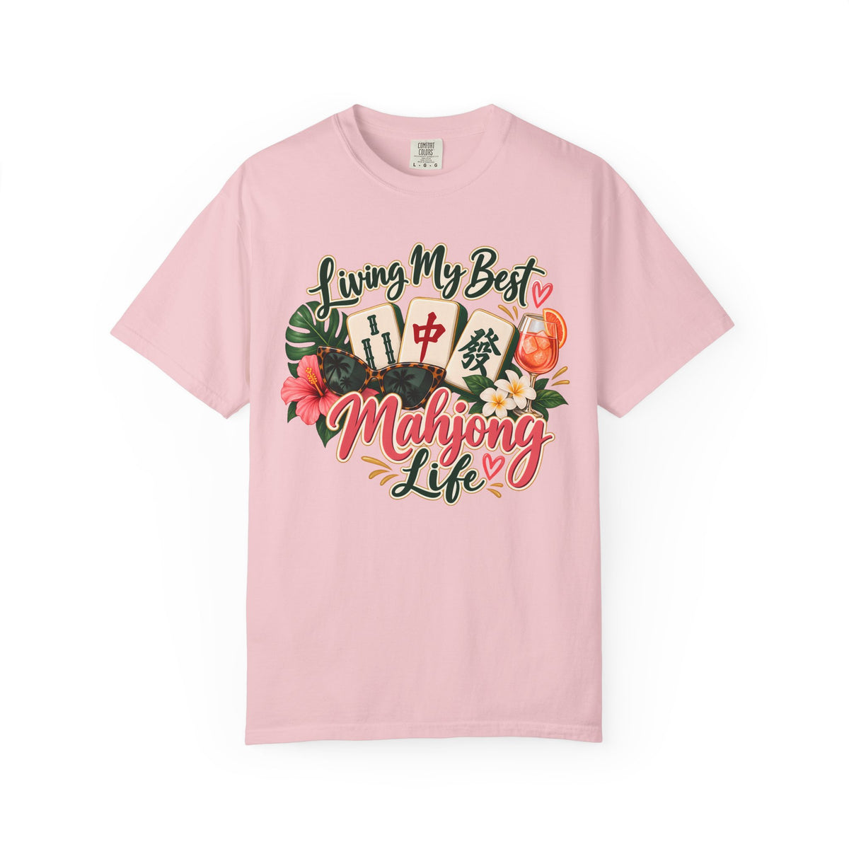 Living My Best Mahjong Life Comfort Colors T-Shirt — Funny Mahjong Gift