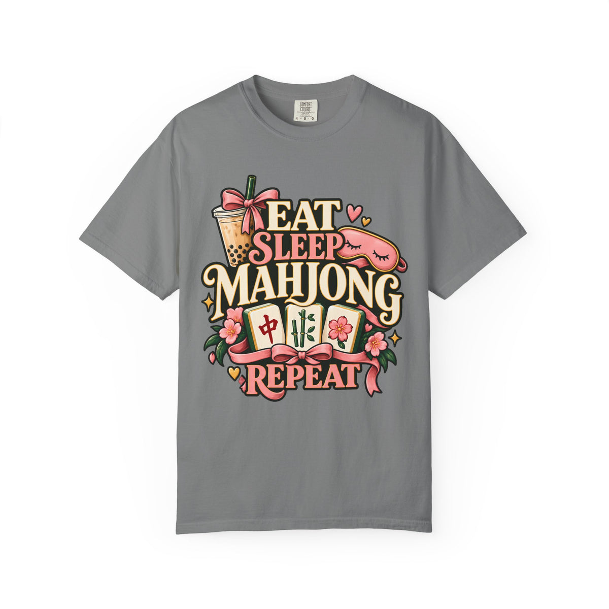 Eat Sleep Mahjong Repeat T-Shirt — Funny Mahjong Gift for Her