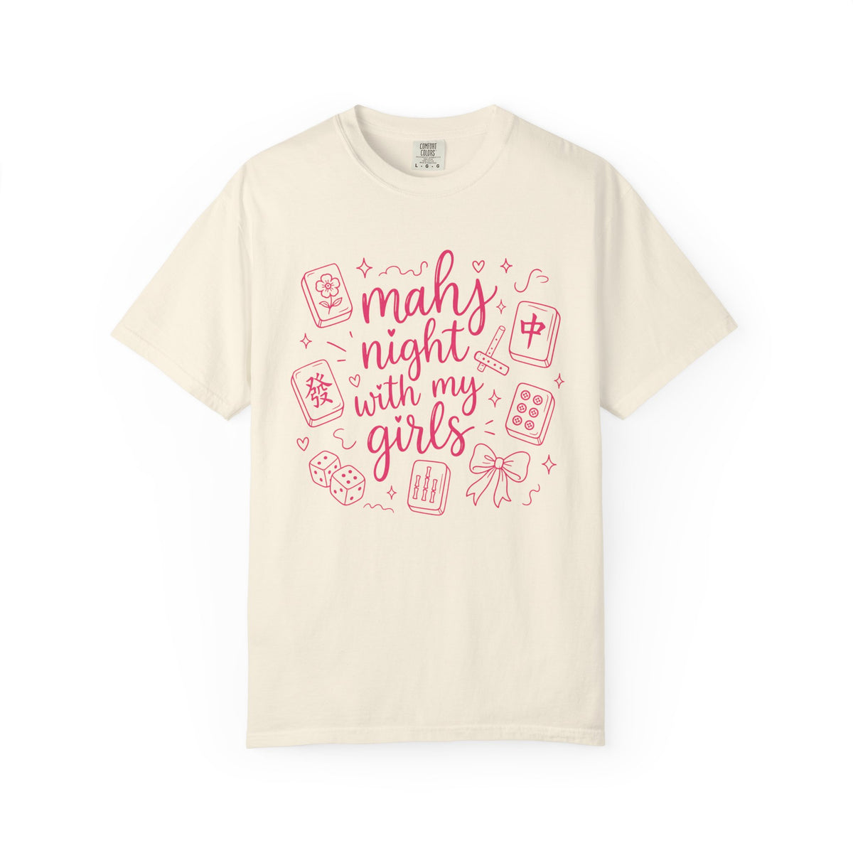Mahj Night With My Girls Comfort Colors T-Shirt — Mahjong Gift for Her