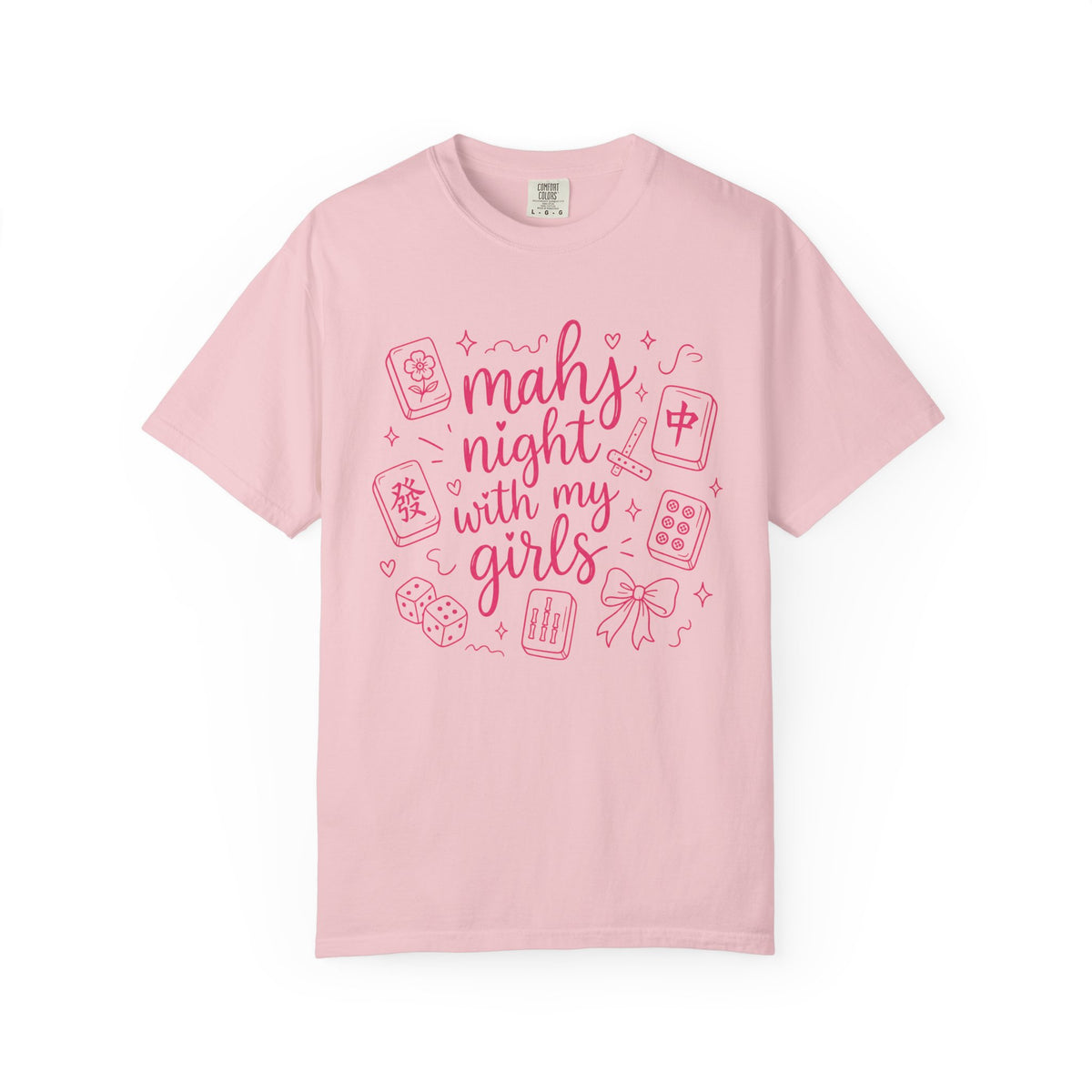 Mahj Night With My Girls Comfort Colors T-Shirt — Mahjong Gift for Her