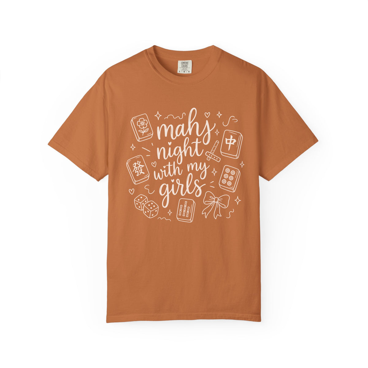 Mahj Night With My Girls Comfort Colors T-Shirt — Mahjong Gift for Her