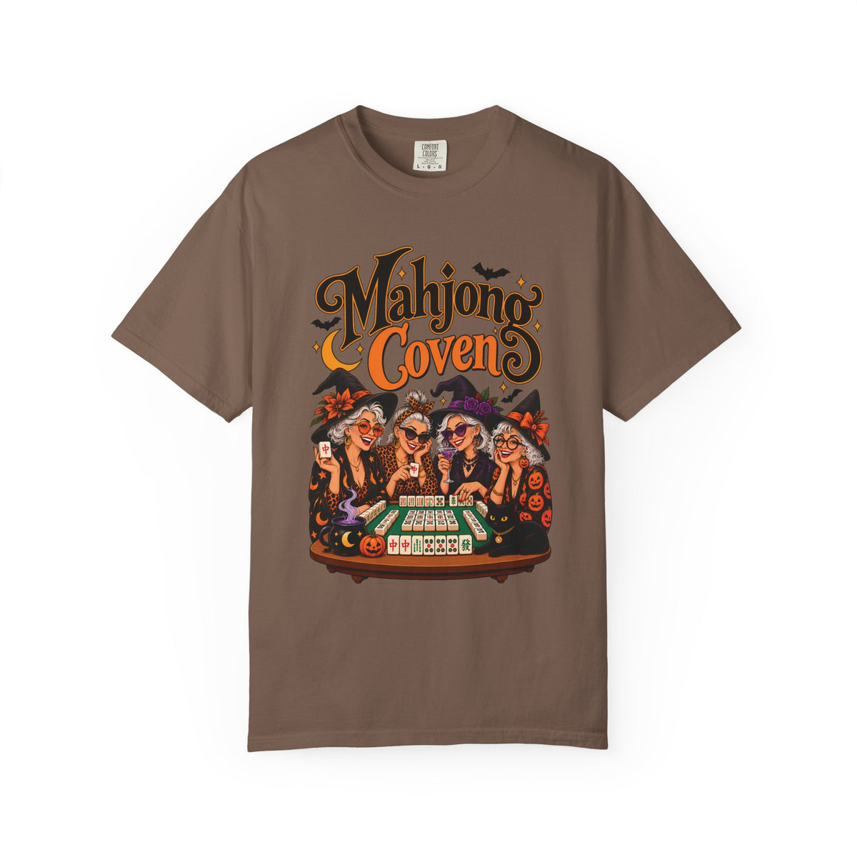 Mahjong Coven Halloween Witch Comfort Colors T-Shirt — Funny Mahjong Gift