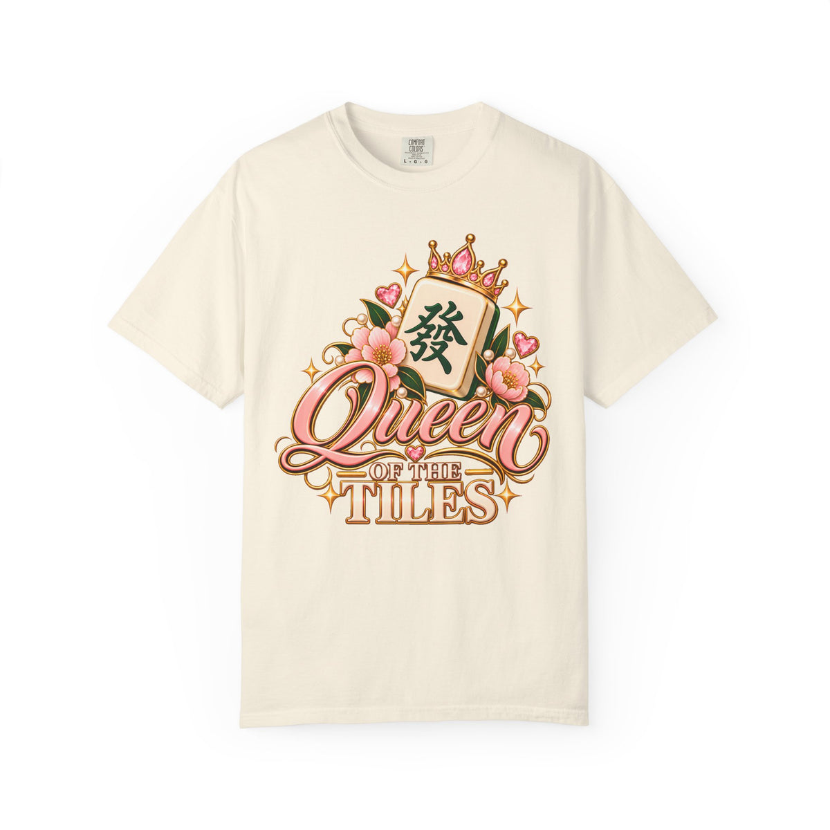 Queen of the Tiles Mahjong Comfort Colors T-Shirt — Mahjong Queen Gift