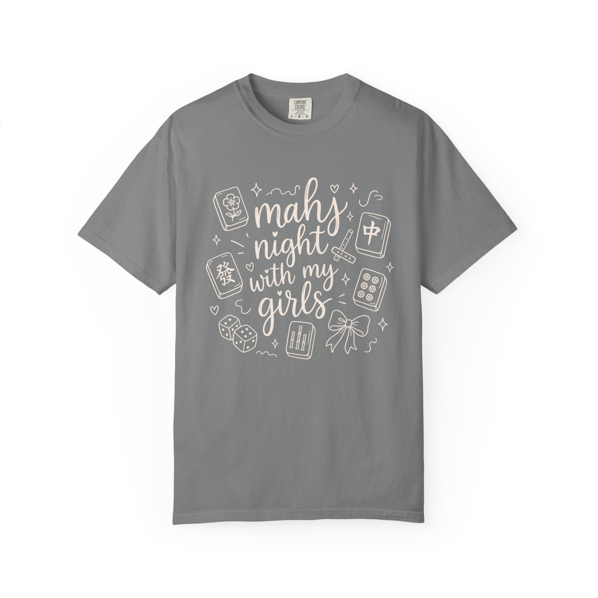 Mahj Night With My Girls Comfort Colors T-Shirt — Mahjong Gift for Her
