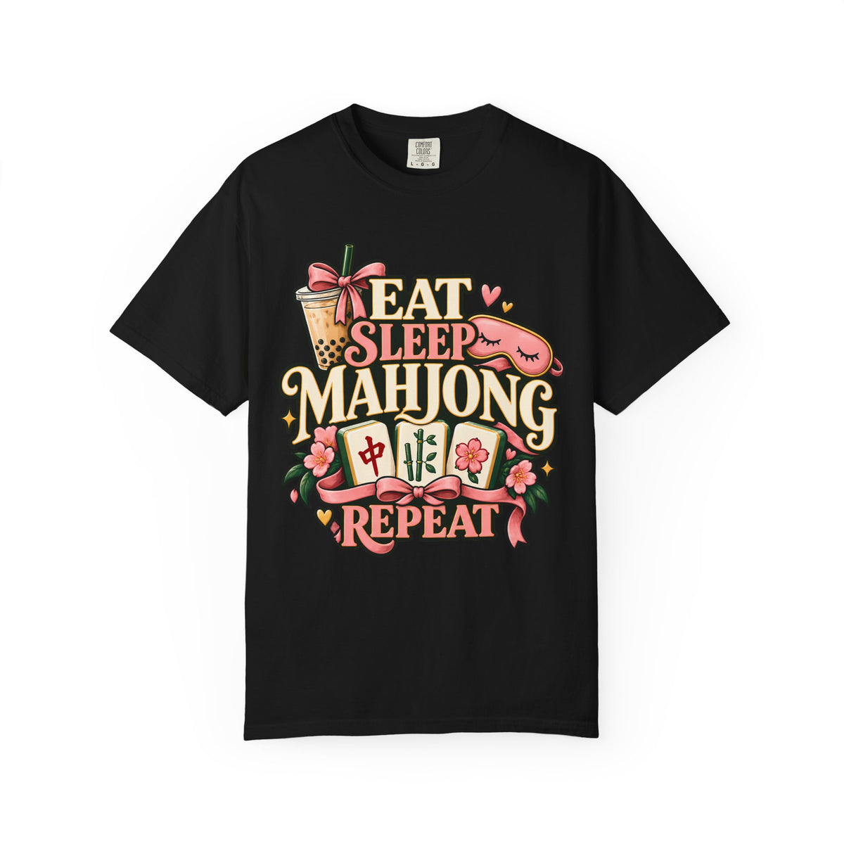 Eat Sleep Mahjong Repeat T-Shirt — Funny Mahjong Gift for Her