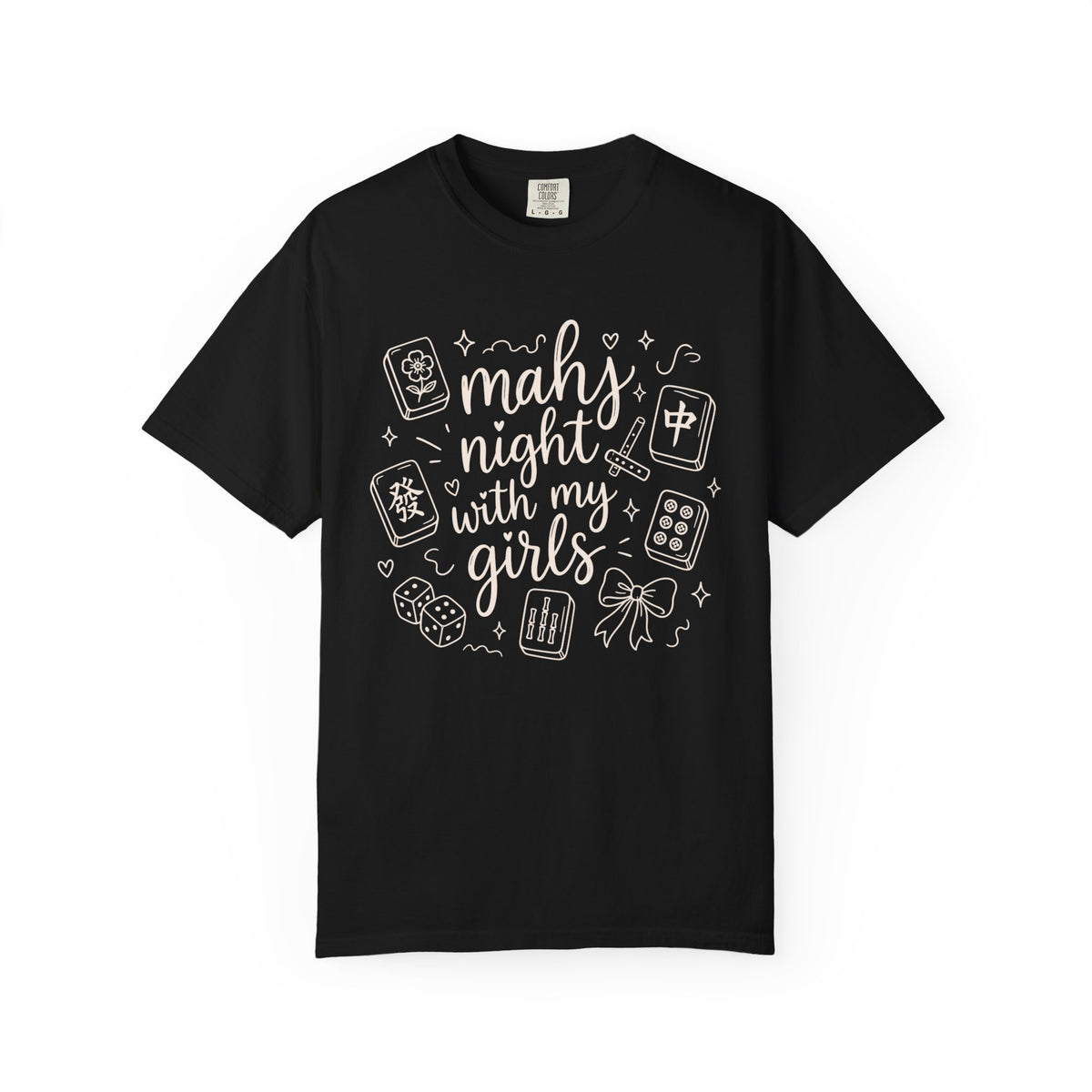 Mahj Night With My Girls Comfort Colors T-Shirt — Mahjong Gift for Her