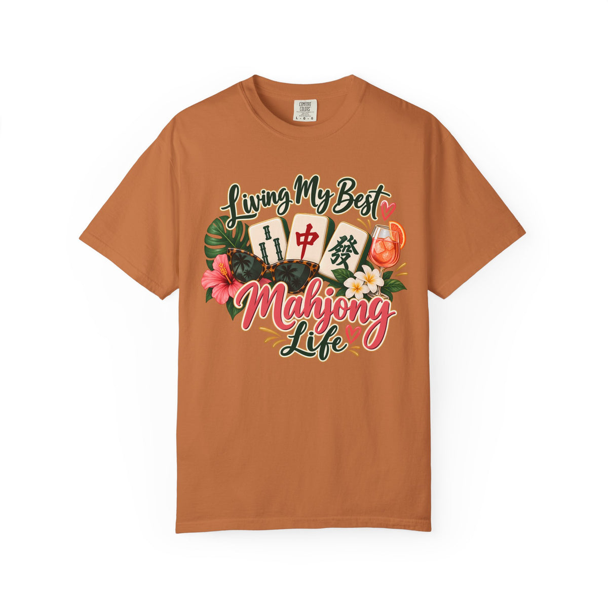 Living My Best Mahjong Life Comfort Colors T-Shirt — Funny Mahjong Gift