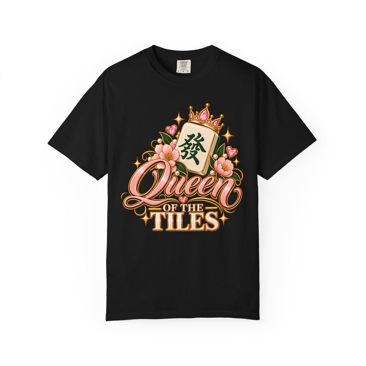 Queen of the Tiles Mahjong Comfort Colors T-Shirt — Mahjong Queen Gift